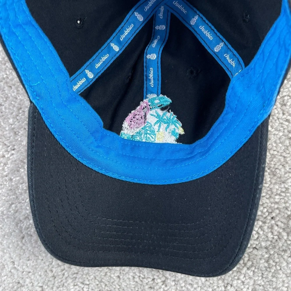 Chubbies Hat Cap Mens‎ Strapback Black Toucan Beach Tropical Embroidered Logo